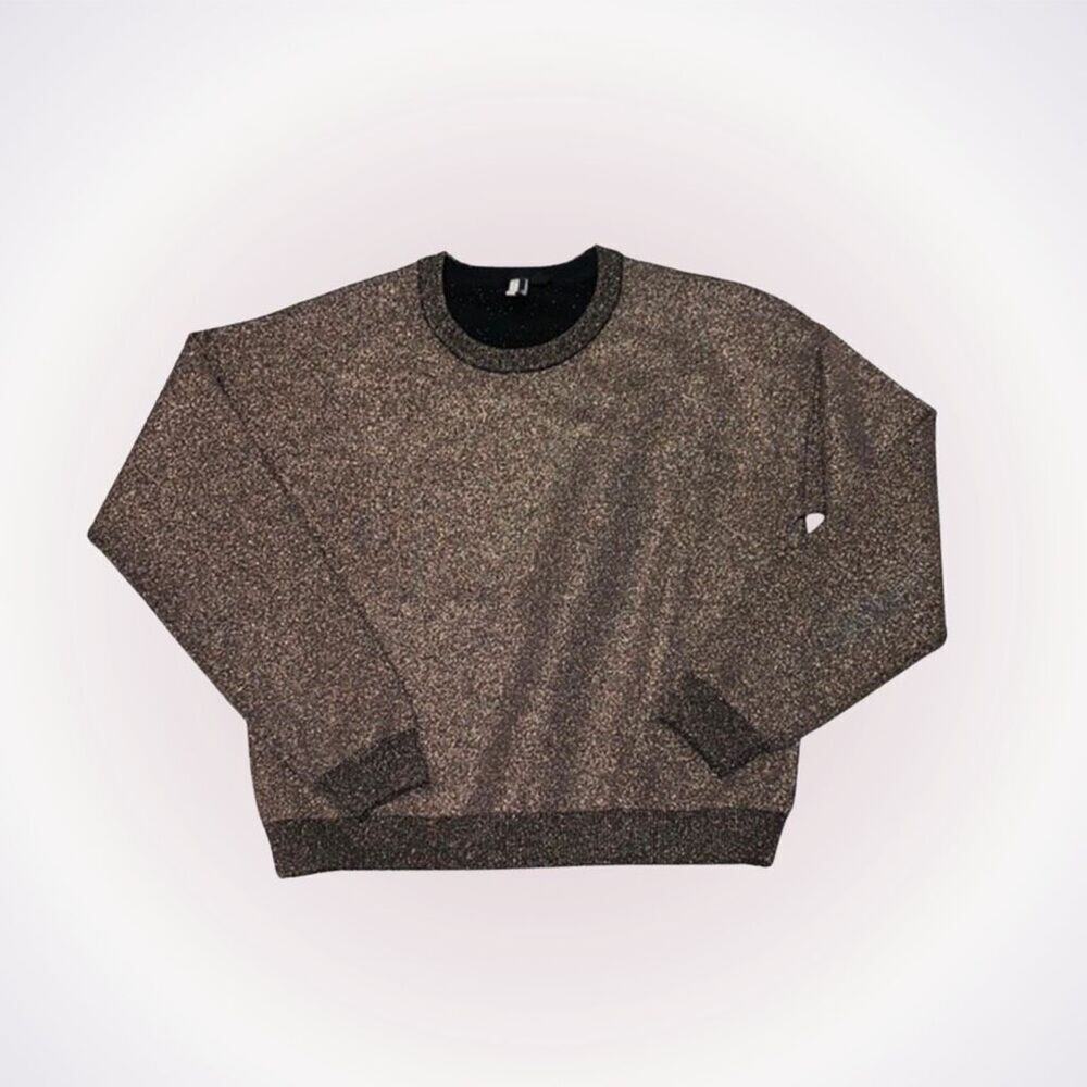 Topshop brown glitter crewneck sweatshirt | Sz S